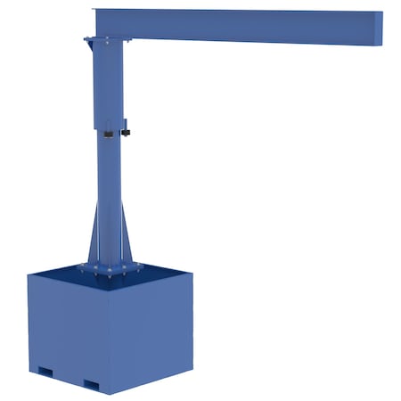 Vestil Portable Jib Crane - Fork Tube Base JIB-CB-50-10-10